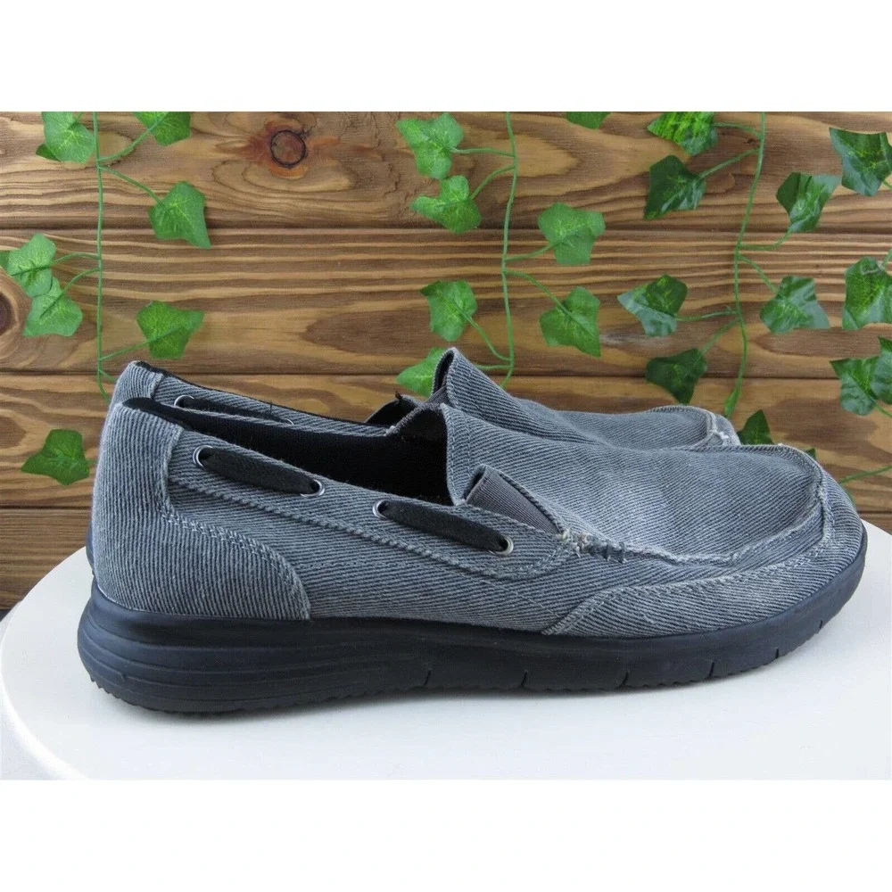 Propet Sz‎ 9.5 Slip-On Gray Textile Men Slip On MCX004C Medium (D, M)